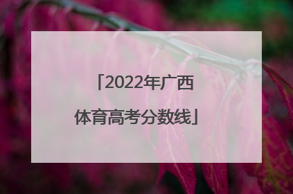 「2022年广西体育高考分数线」2022年广西高考分数线会高吗